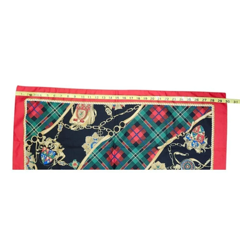 Tie Rack Art Of The Scarf Womens Square Scarf One Size Red Belt Print Italy